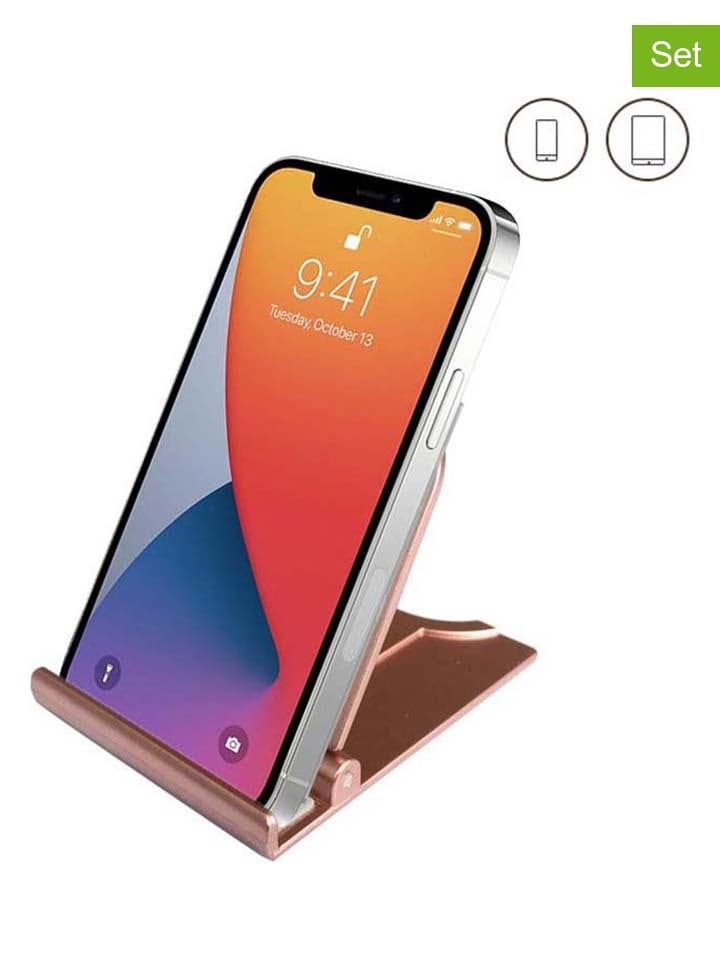 Uchwyt w kolorze jasnoróżowym na smartfon
