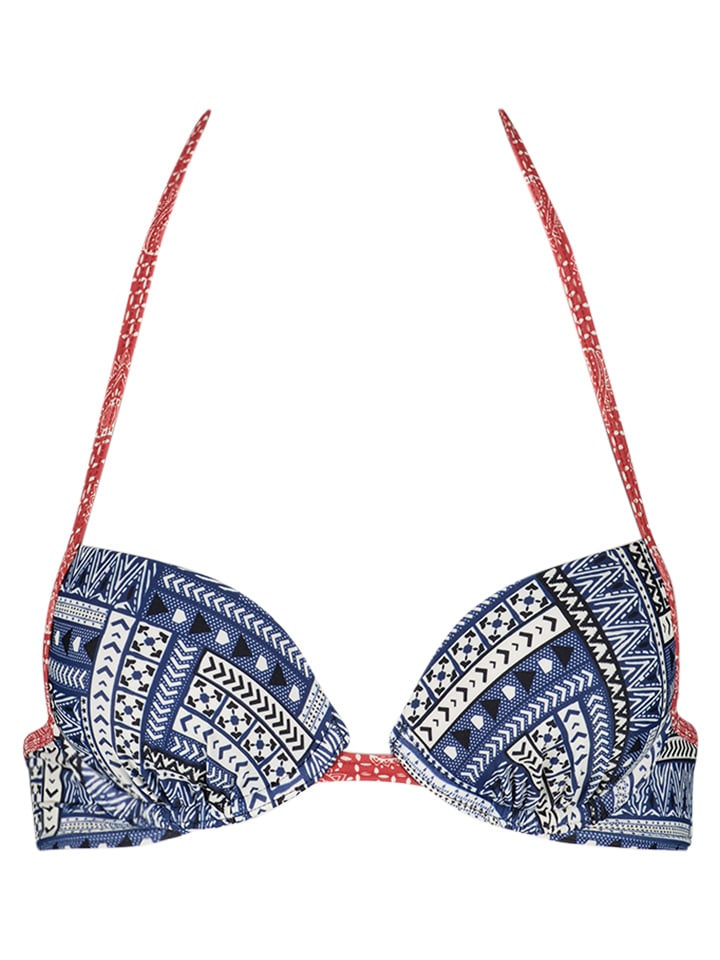 Biustonosz bikini "Cocina" w kolorze niebiesko-białym