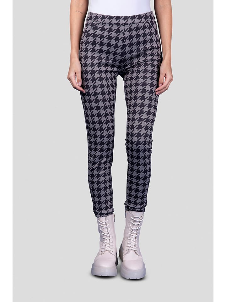 Hose "Donna" - Skinny fit - in Schwarz/ Grau