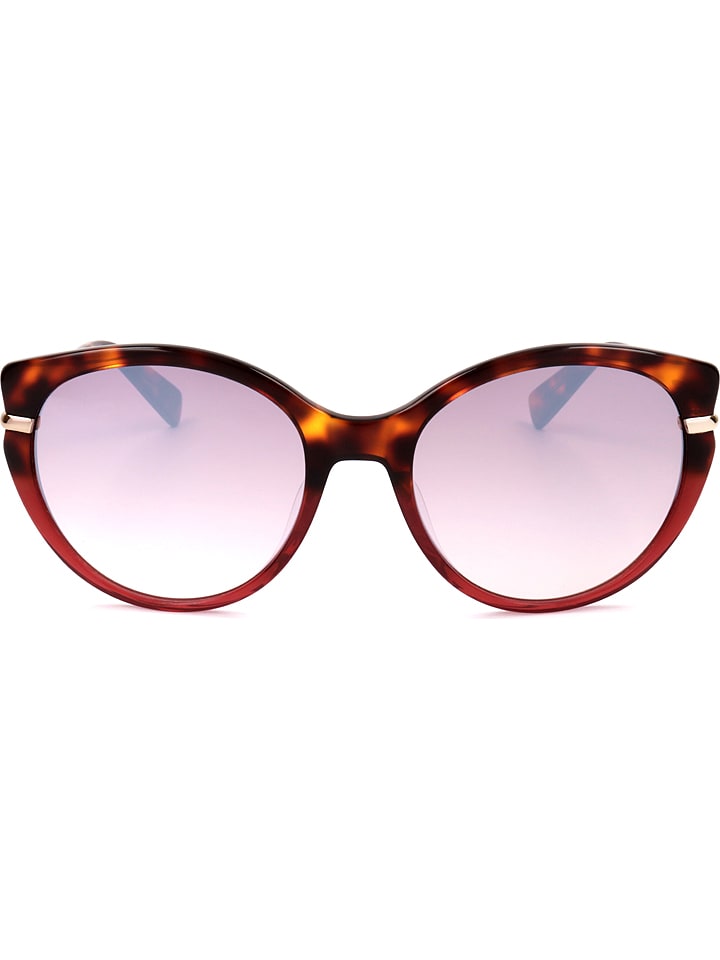 Damen-Sonnenbrille in Braun-Gold/ Lila