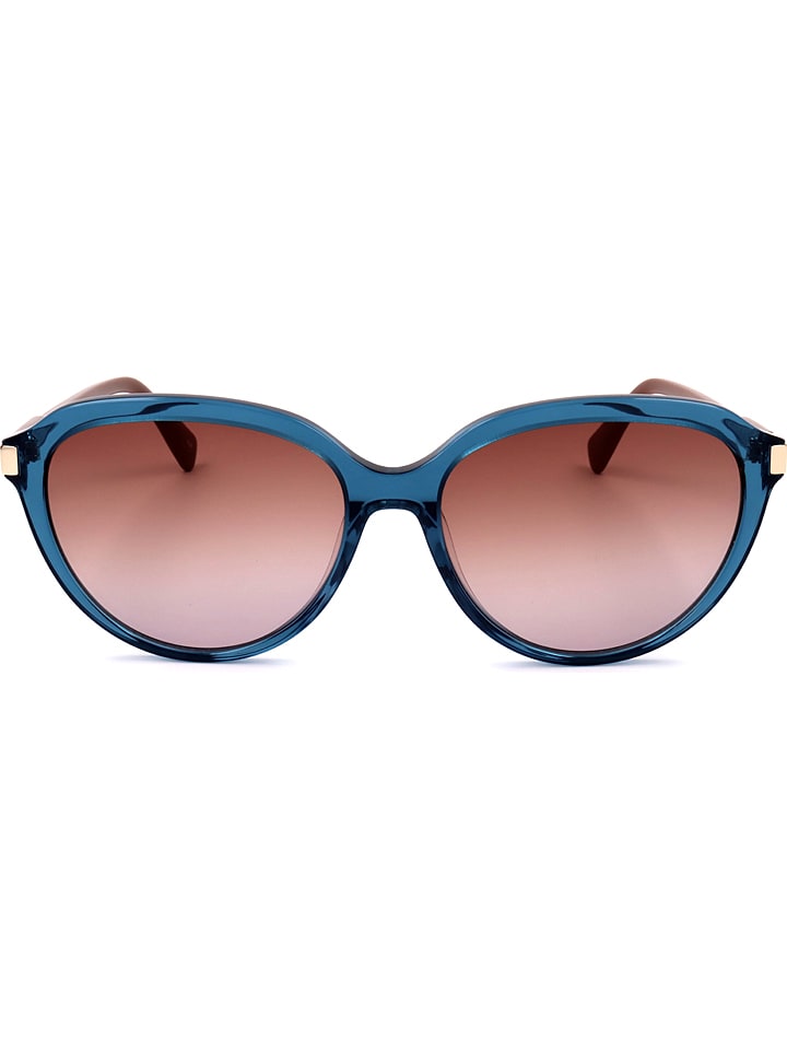 Damen-Sonnenbrille in Blau/ Braun