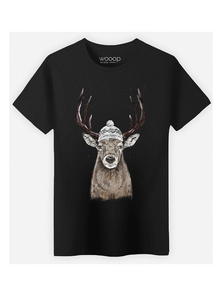 Shirt "Let's Go Outside" in Schwarz