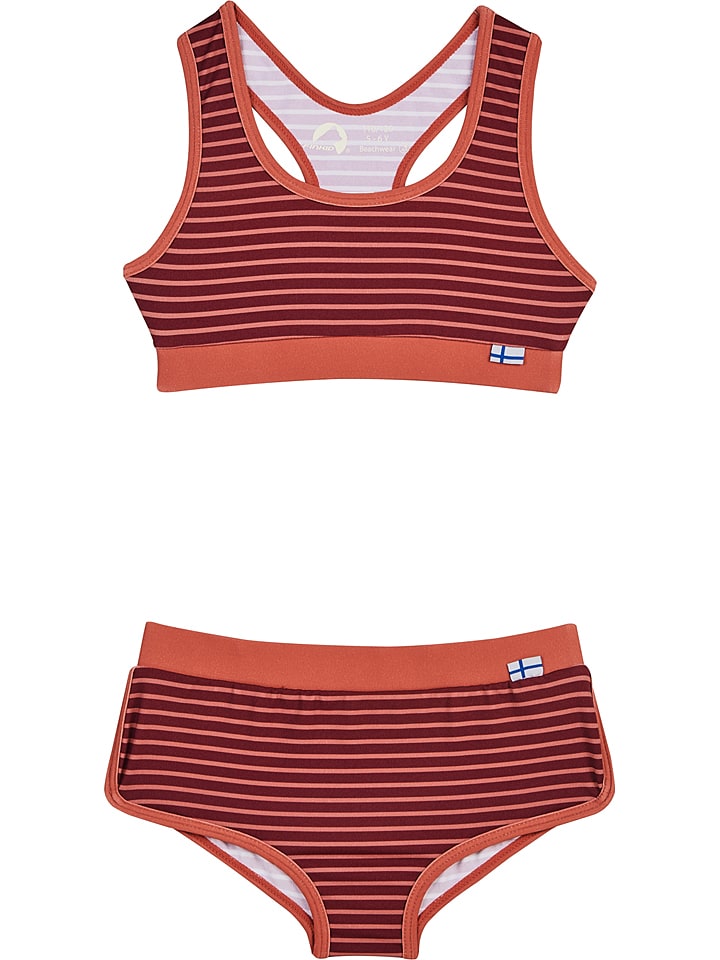 Bikini "Luoto" w kolorze pomarańczowo-bordowym
