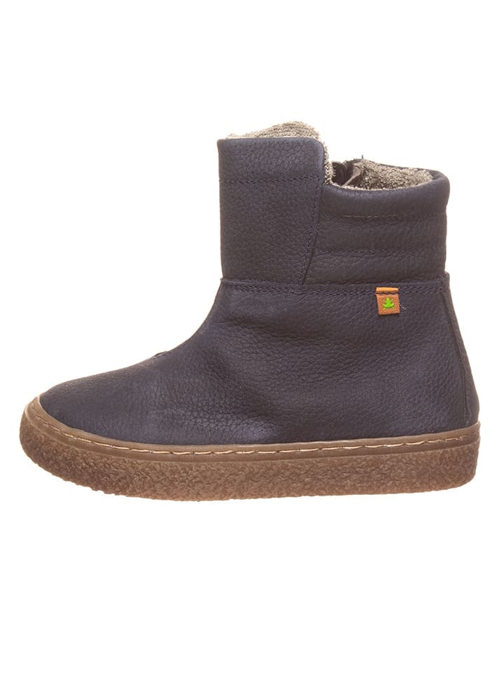 Leren boots donkerblauw