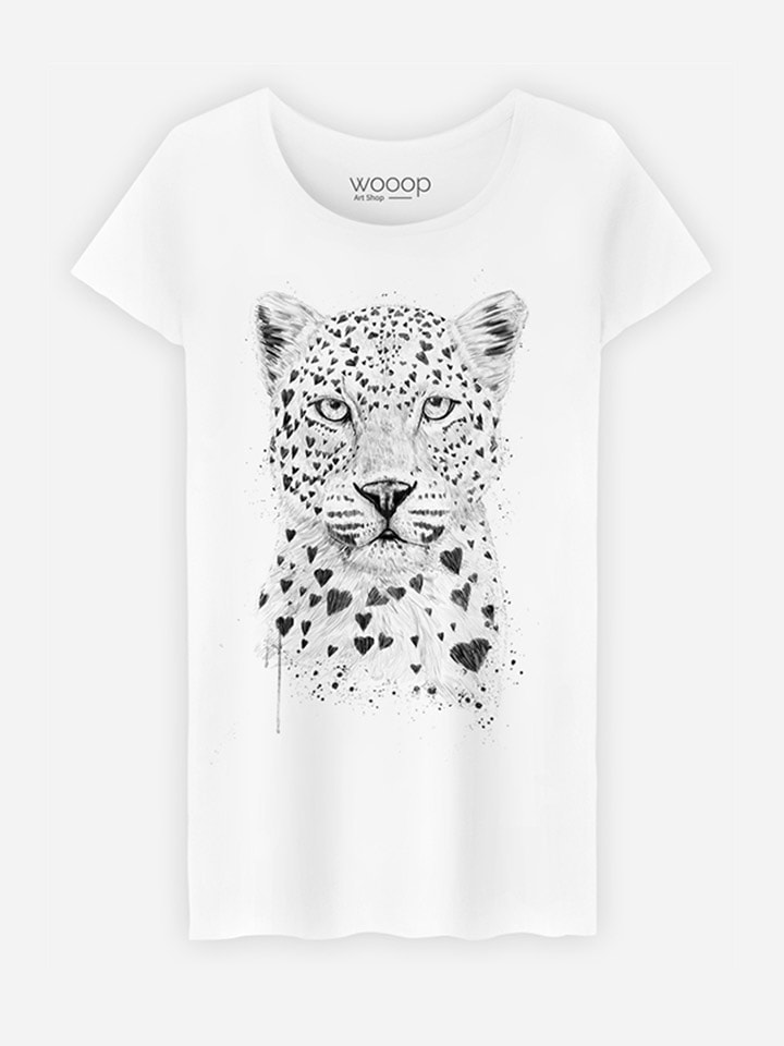 Koszulka "Lovely Leopard" w kolorze białym