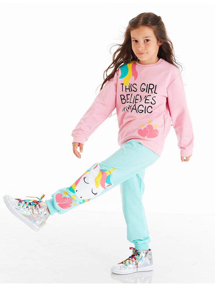 2tlg. Outfit "Magic Girl" in Rosa/ Mint