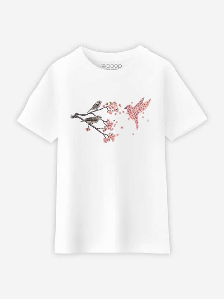 Koszulka "Blossom Bird" w kolorze białym