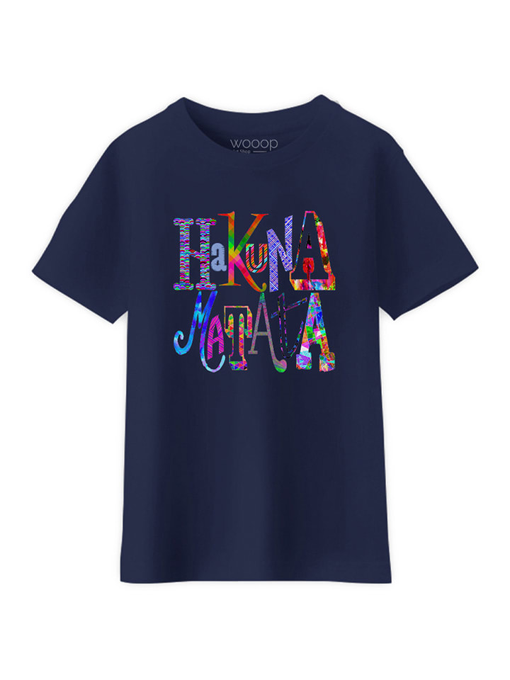 Koszulka "Hakuna matata" w kolorze granatowym