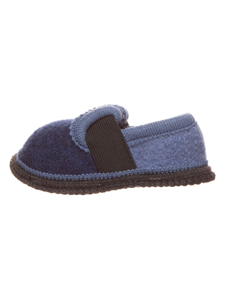 Pantoffels "Bobby" donkerblauw