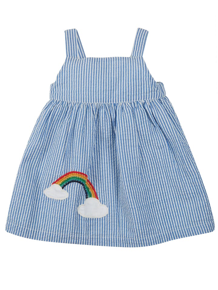 Kleid "Alma" in Hellbllau/ Weiß