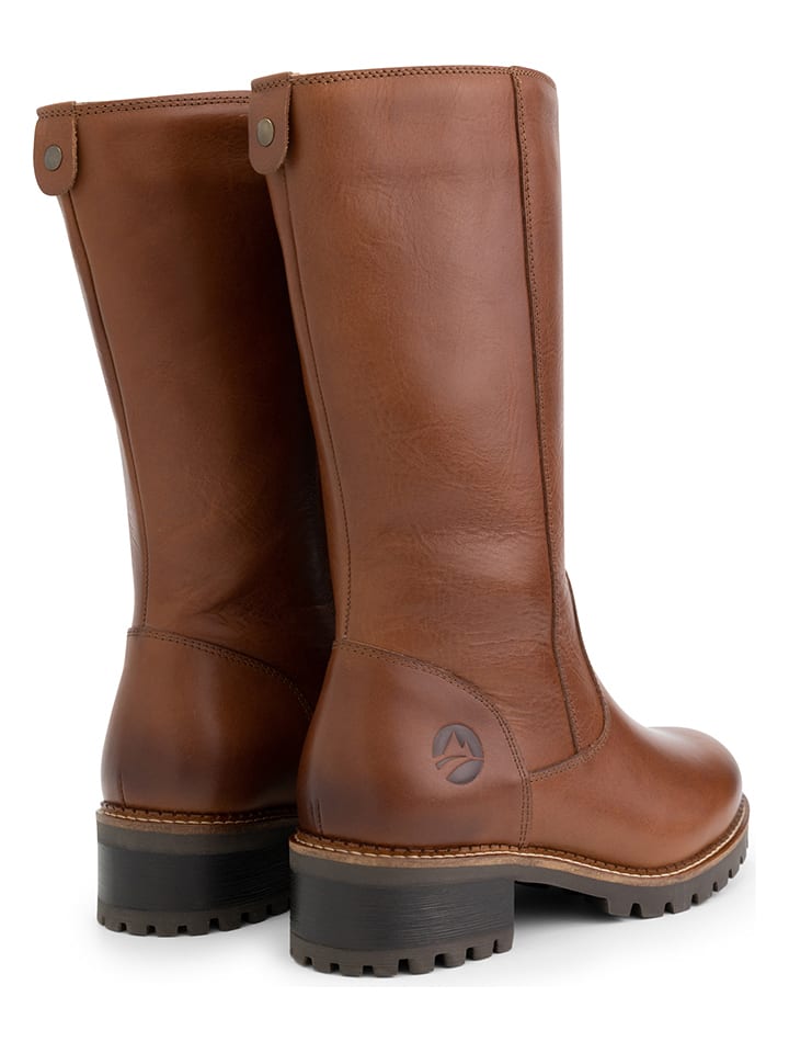 Travelin Bruine Leren Laarzen Dames TRAVELIN' Leren Laarzen