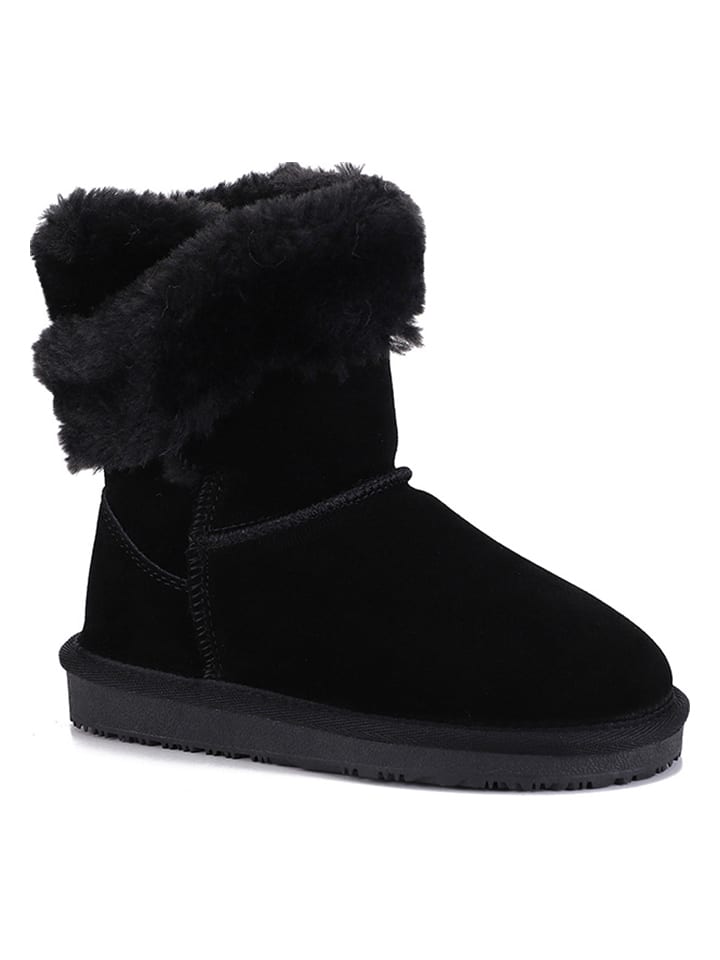 Leder-Winterboots "Florine" in Schwarz