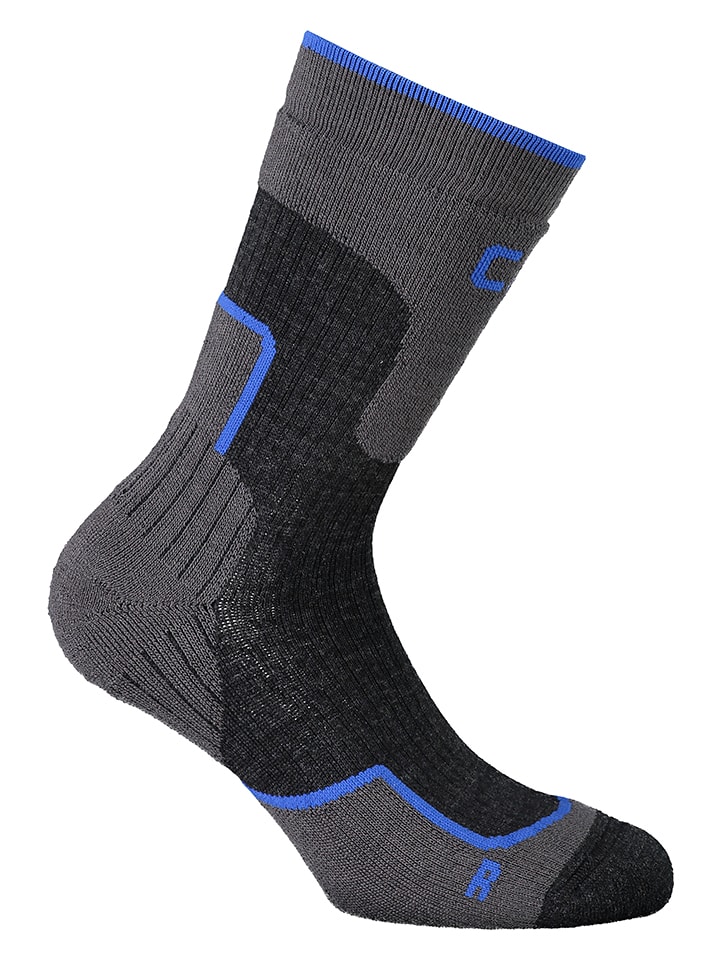 Trekkingsocken in Blau/ Grau/ Schwarz
