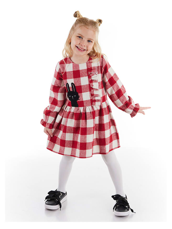 Kleid "Bunny" in Rot/ Weiß