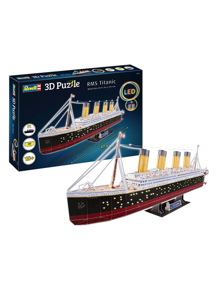 266-częściowe puzzle 3D "RMS Titanic - LED Edition" - 10+