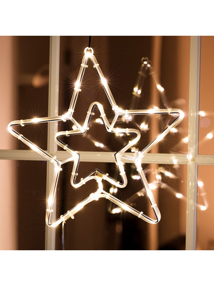 Dekoracyjna lampa LED "Star" w kolorze ciepłej bieli - 27 x 28 cm