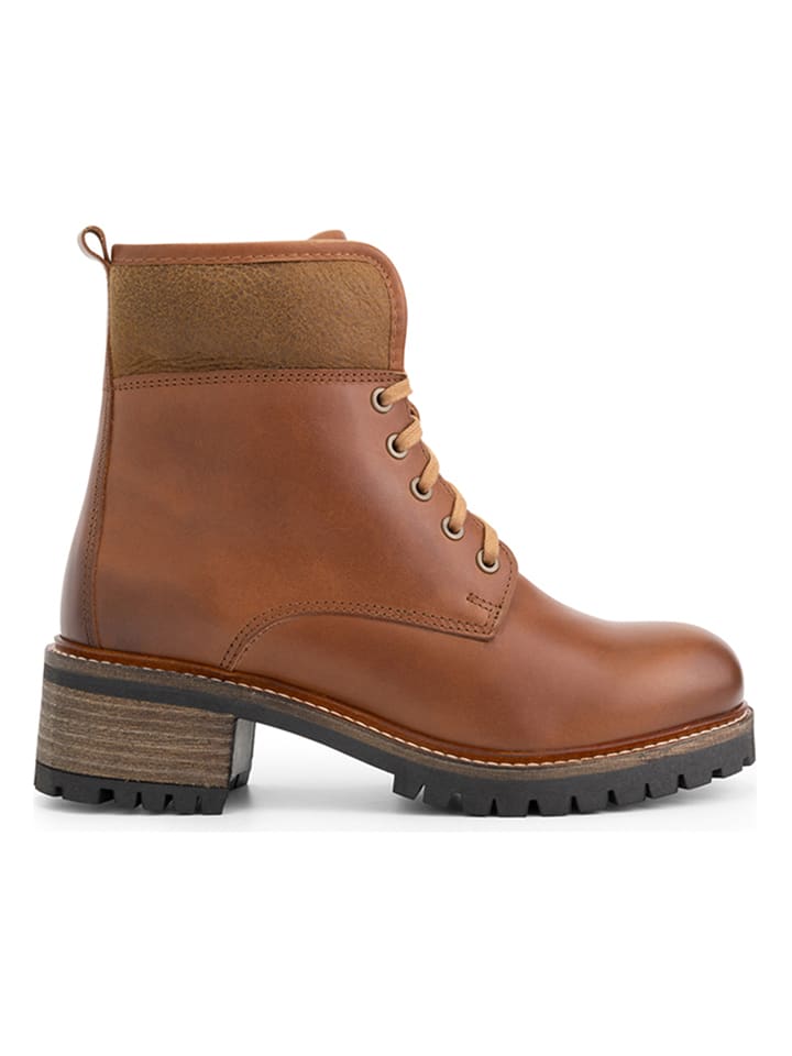 Leren boots "Daphne" bruin