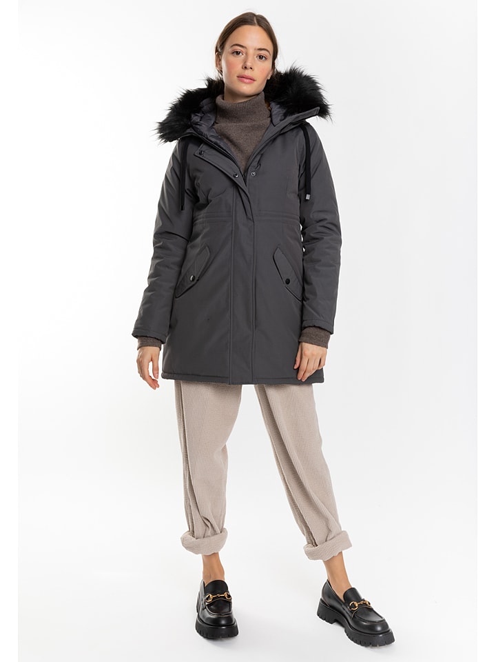 Parka "Liz" w kolorze antracytowym