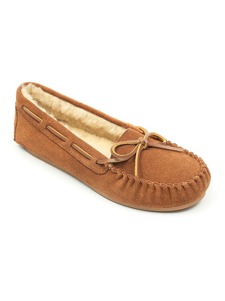 Leder-Mokassins "Tauriel" in Camel