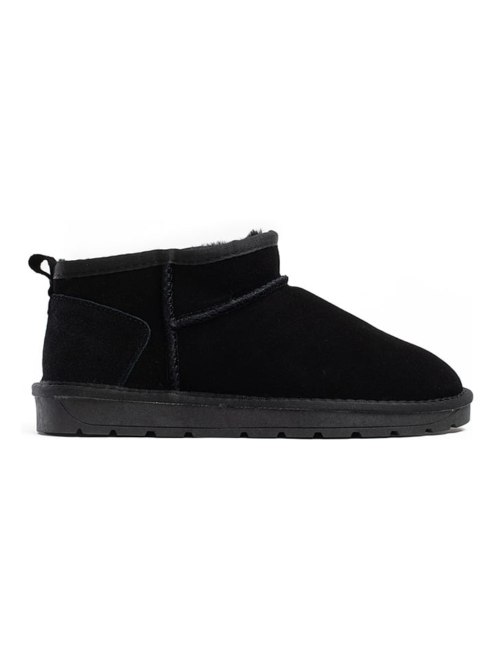 Leren winterboots "Mina" zwart