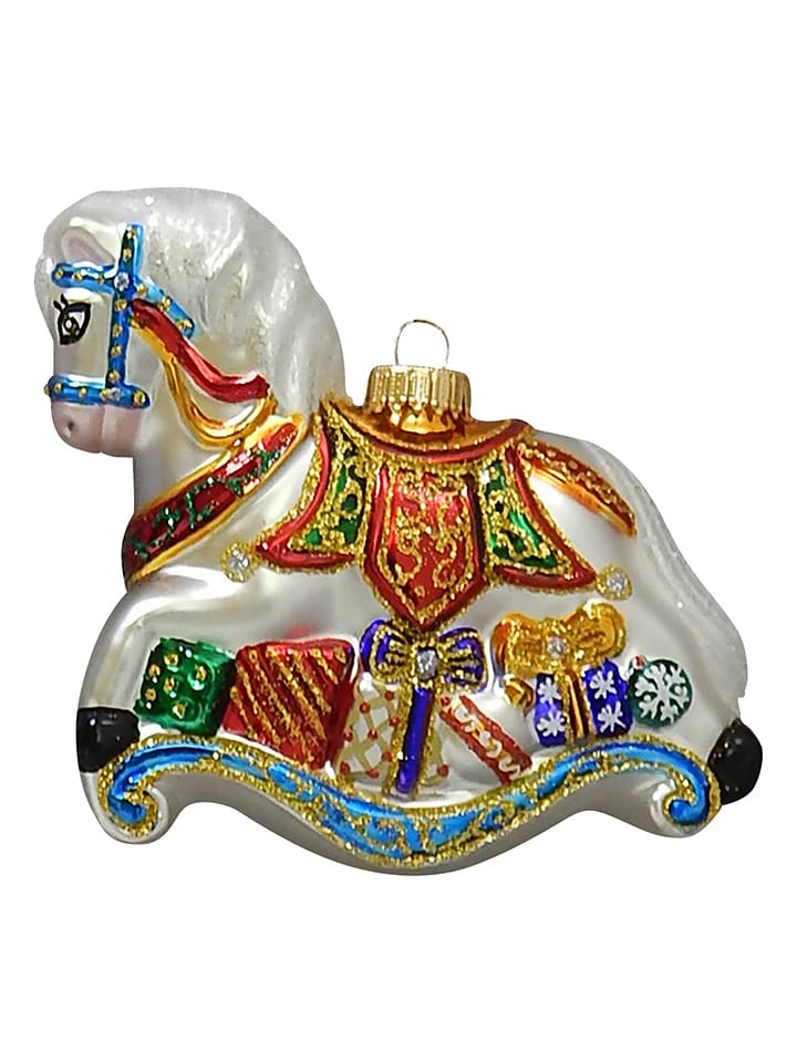 Kerstboomversiering "Elegant schommelpaard" meerkleurig - (B)15 cm