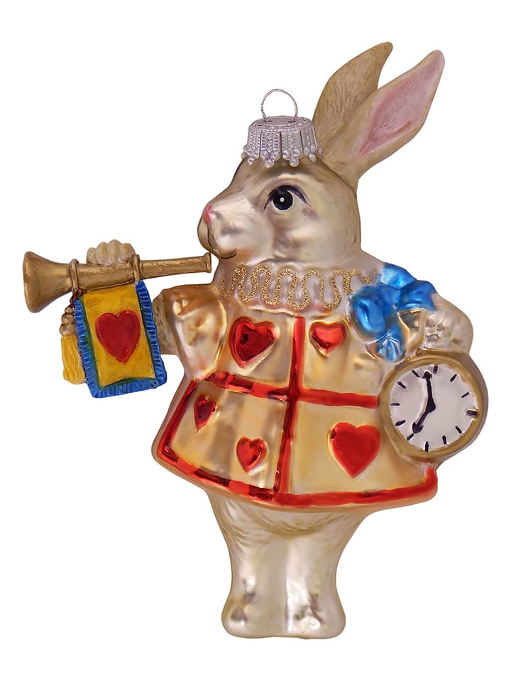 Christbaumornament "Kaninchen von Alice im Wunderland" in Bunt - (L)14 cm