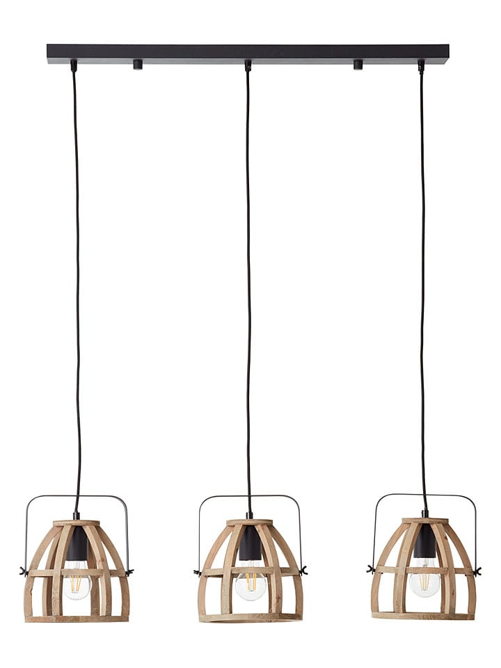 Lampa wisząca "Calley" w kolorze jasnobrązowym - 60,5 x 10 cm