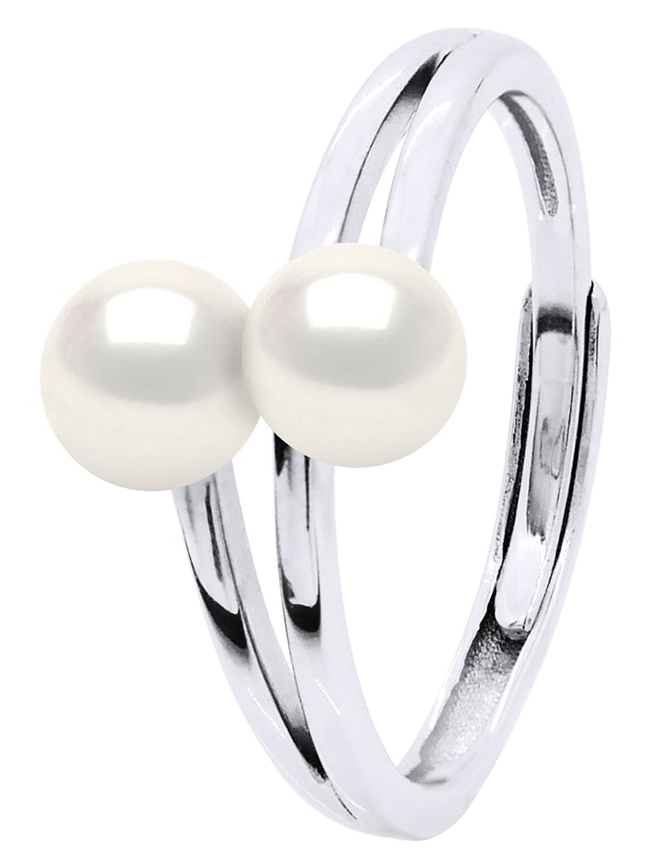 Zilveren ring met parels