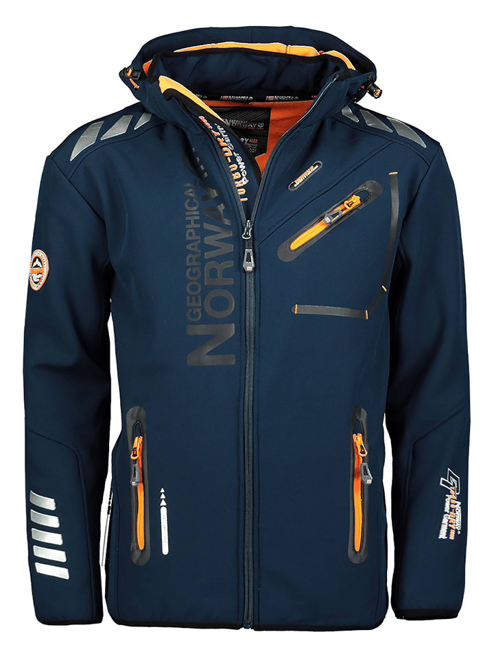 Geographical Norway Tacebook Heren - Softshell Jas Heren Waterdicht met Capuchon UK - Comfortabele Outdoor Jas Tactisch Windjack - Wandelen Skiën Herfst Winter Lente, Donkergrijs, S