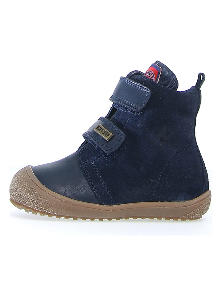 Leren boots "Kleus" donkerblauw