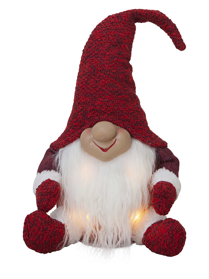 LED-Dekofigur "Joylight" in Weiß/ Rot - (B)20 x (H)34 x (T)15 cm