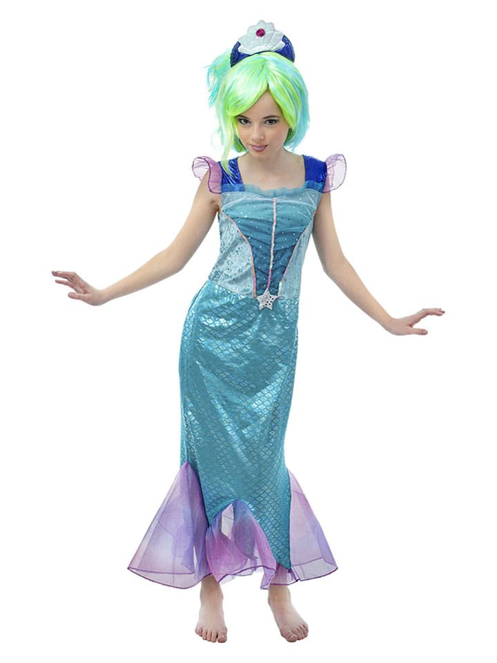 2-częściowy kostium "Mermaid" w kolorze błękitnym