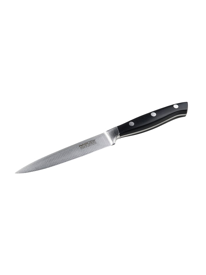 Nóż uniwersalny "Nirosta" w kolorze srebrno-czarnym - wys. 11 cm
