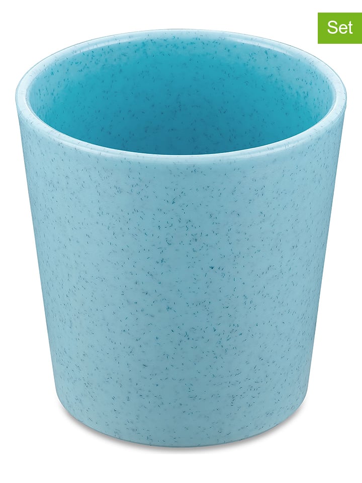 4-delige set: bekers "Connect" lichtblauw - 190 ml