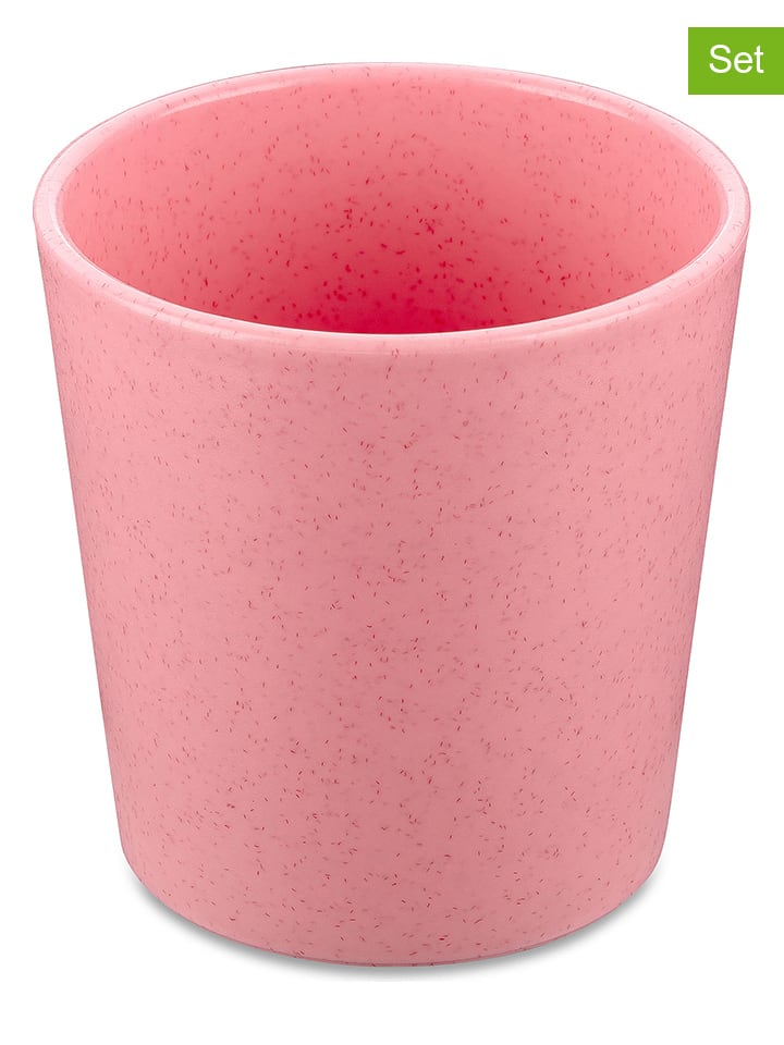 Kubki (4 szt.) "Connect" w kolorze jasnoróżowym - 190 ml