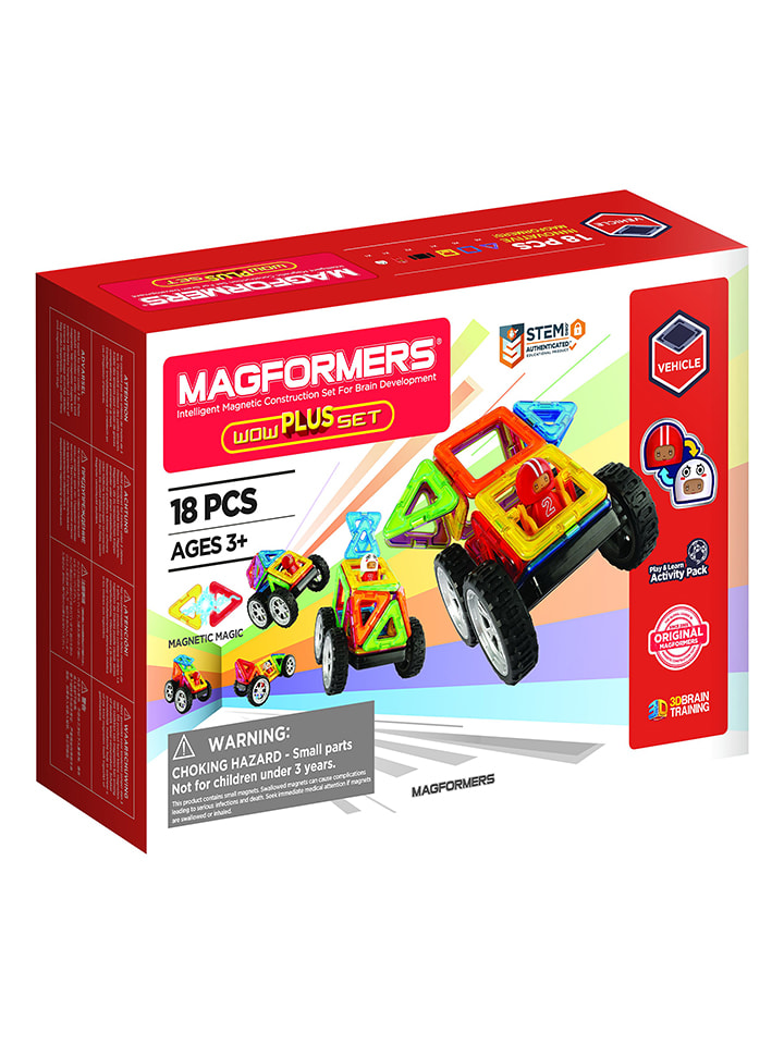 18-częściowy zestaw magnetyczny "Wow Plus" - 3+