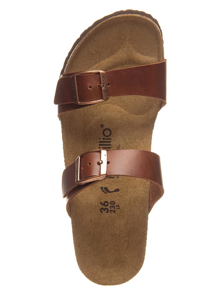 Papillio Leren sleehakslippers