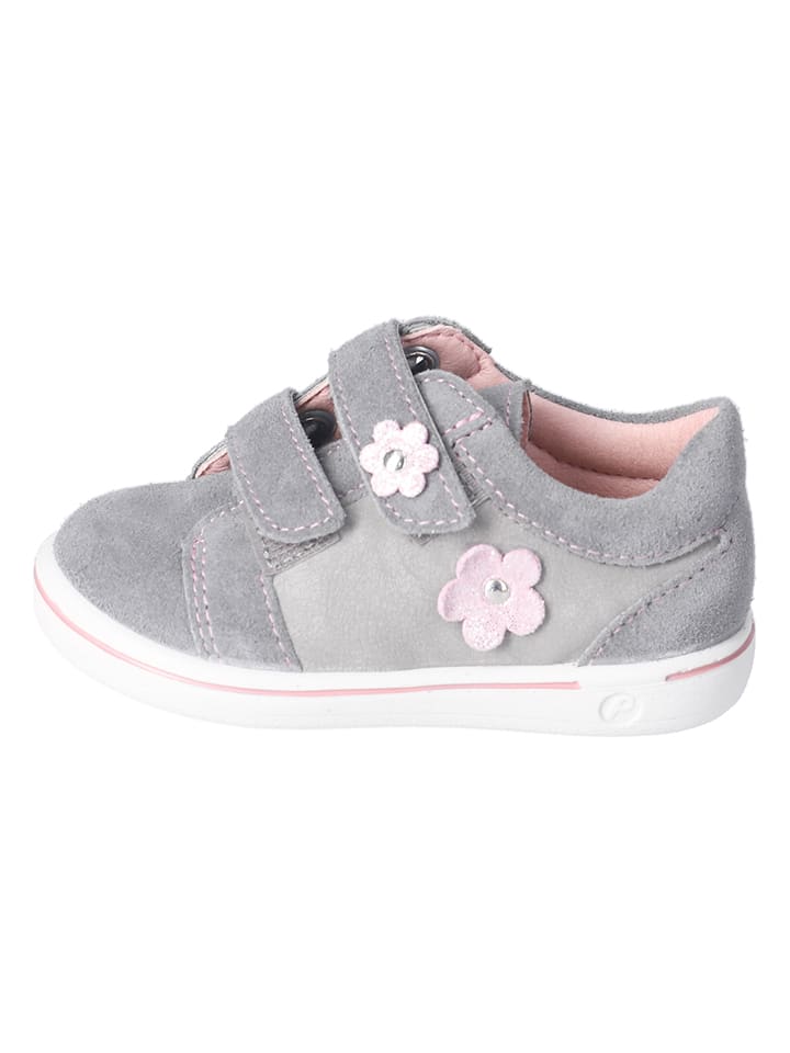 Leren sneakers "Niddi" lichtgrijs