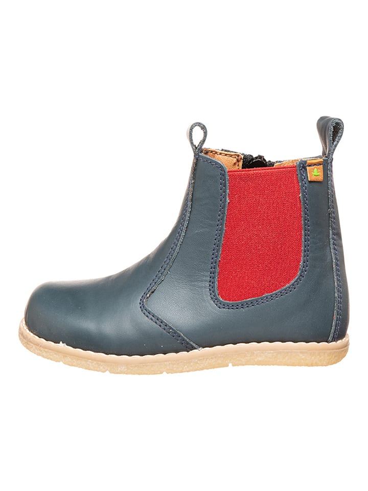 Leren chelseaboots "Africa" donkerblauw