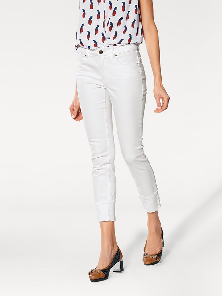 Dżinsy - Slim fit - w kolorze białym