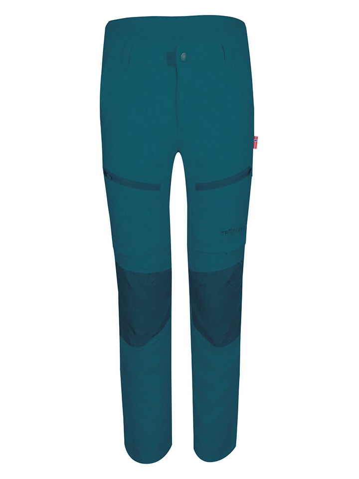 Spodnie trekkingowe Zipp-Off "Nordfjord" - Slim fit - w kolorze niebieskim