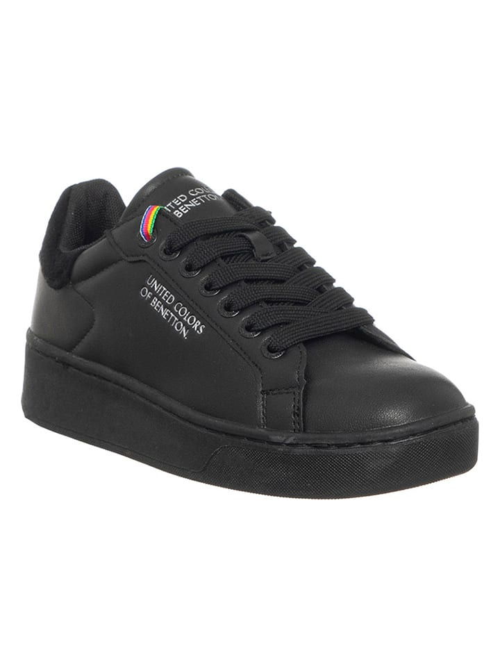 Benetton black sneakers outlet
