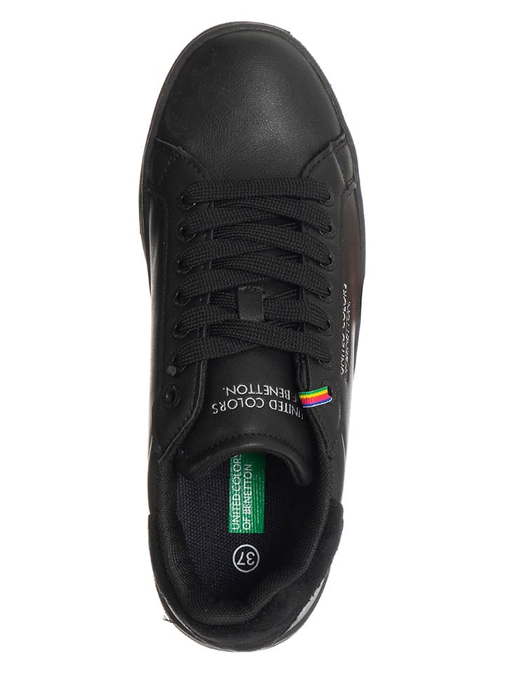 Benetton black sneakers outlet