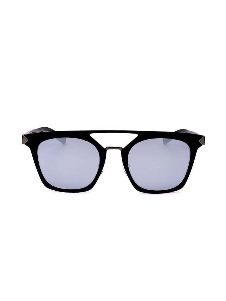 Karl Lagerfeld Herren-Sonnenbrille in Schwarz/ Hellblau günstig kaufen
