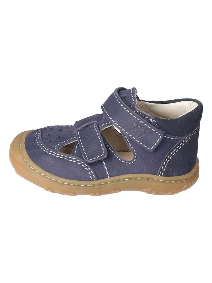 Leren enkelsandalen "Eni" donkerblauw