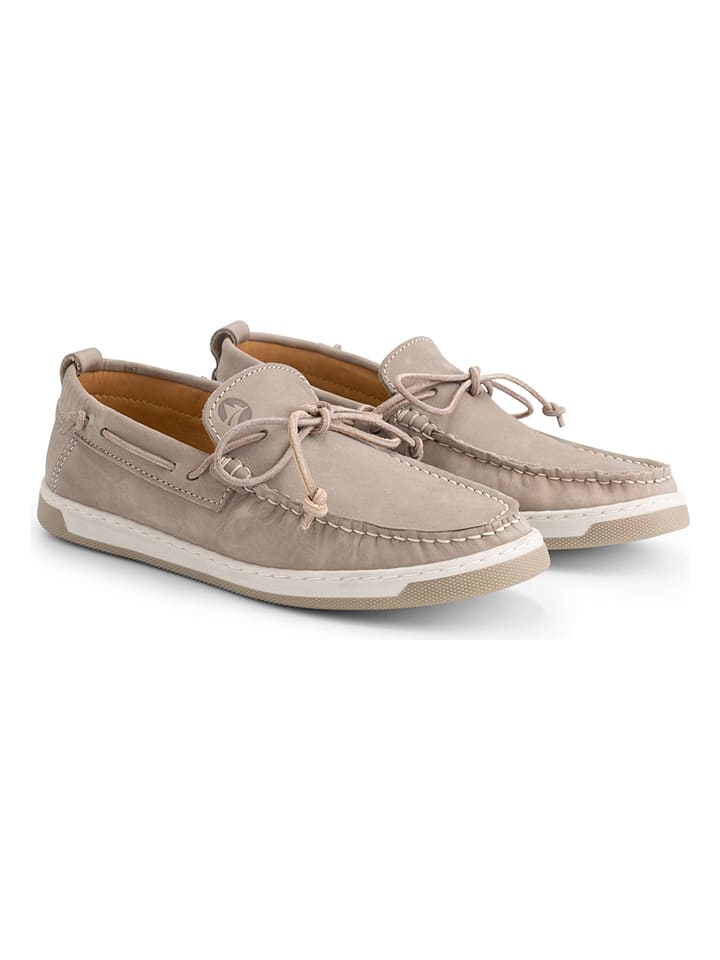 Leren mocassins "Falmouth" grijs