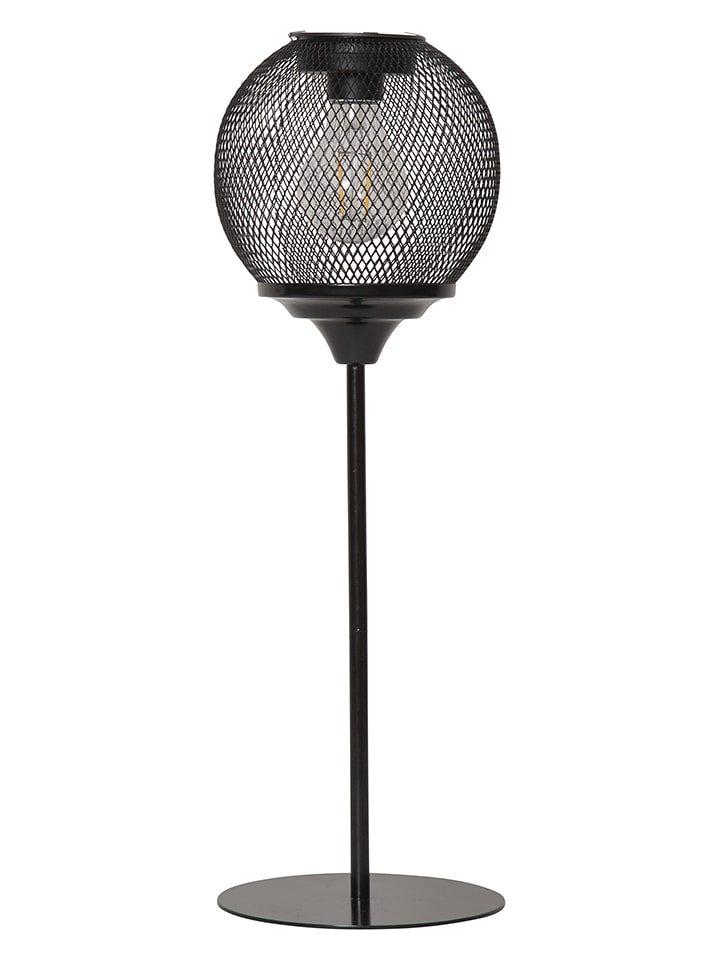 LED-Solar-Tischleuchte "Sunlight" in Schwarz - (H)45 cm