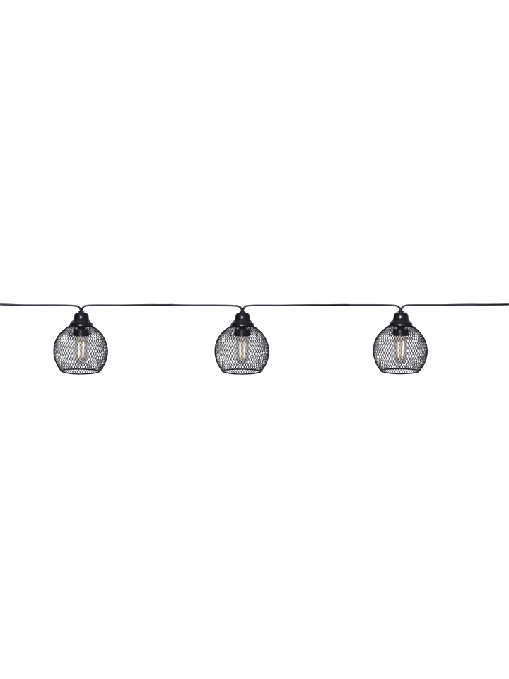 LED-Solar-Lichterkette "Sunlight" in Schwarz - (L)700 cm