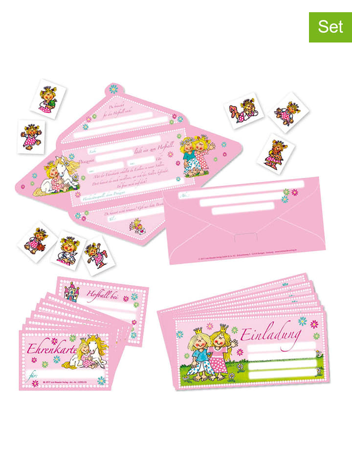 Einladungs-Set "Prinzessin Miabella" in Rosa