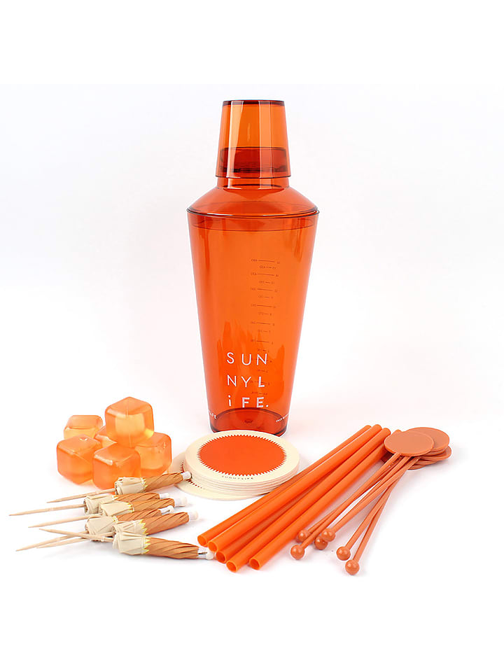 Cocktail-Shaker-Set "Poolside Entertaining" in Orange